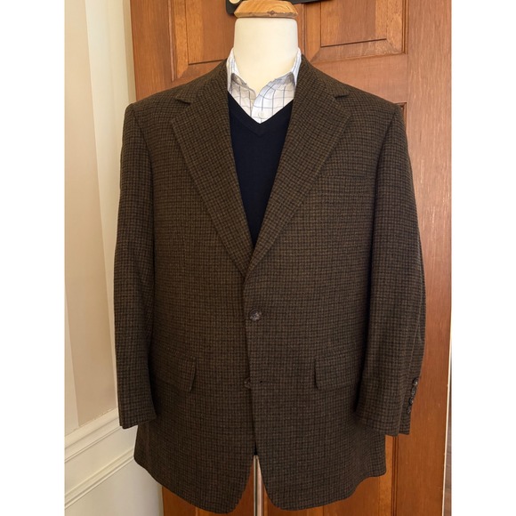 Bill Blass 100% Camel Hair Sport Coat Mens 44R Brown Two-Button Blazer Jacket - Picture 3 of 14
